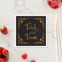 Halloween Pumpkin Orange Trick or Treat Napkins