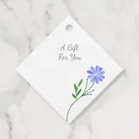 Simple Minimalist Wildflower Boho Chic Favor Tags