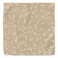 Chic Vintage Tropical Taupe | Abstract Floral Bandana