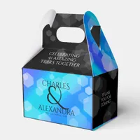 Elegant 41st Blue Topaz Wedding Anniversary Favor Boxes