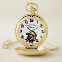 Funny Retirement Joke No More Work Celebration Pocket Watch