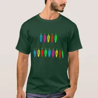 Colorful Merry Christmas Lights Font T-Shirt