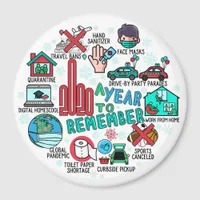 2020 A Year To Remember Round Fridge Highlights Magnet