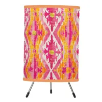 Moroccan Ikat Orange and Pink Tripod Lamp