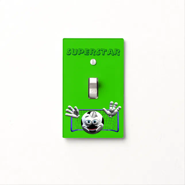 Funny Cartoon Soccer Ball Light Switch Cover