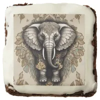 Majestic Elephant Mandala Brownie