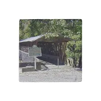 Clarkson Covered Bridge Alabama  Stone Magnet