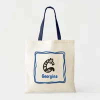 Tote Bag - Cat Letter G with Name in Frame