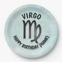 Horoscope Sign Virgo Personalized Birthday Paper Plates