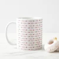 Modern Girly Rose Gold Foil Look | Tribal Arrows Coffee Mug