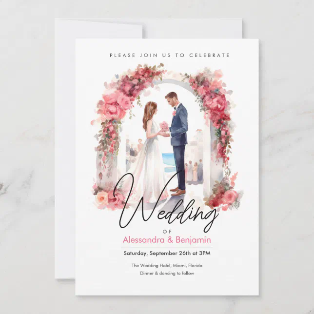 Our Wedding Day in Watercolor | Wedding Invitation