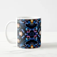 Neon Starburst Kaleidoscope Coffee Mug