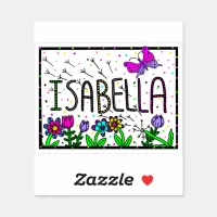 Isabella - The Name Isabella Whimsical Drawing Sticker