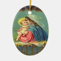 Vintage Madonna and Child Ornament