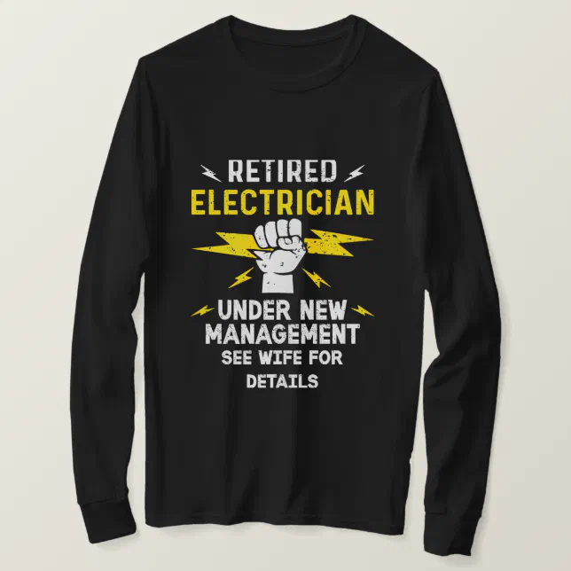 Retired electrician yellow Funny retirement gift T-Shirt