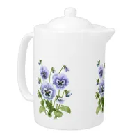 Purple Pansies Teapot