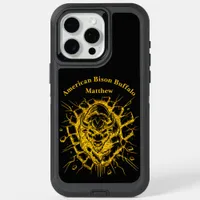 Bison Breaks Through a Wall in a Dynamic Display iPhone 15 Pro Max Case