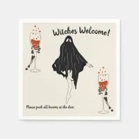 Witch Bloody Cocktail Hart Skeleton Hand Halloween Napkins