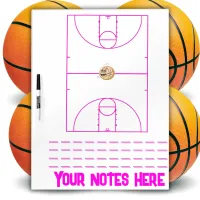 Basketball Playbook on Dry Erase Board with Pen