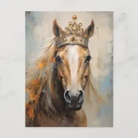 Beautiful Fairytale Horse in a Crown Postcard