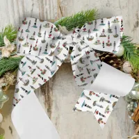 Nautical Christmas Lighthouses Satin Ribbon