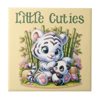 Little Cuties Panda & Tiger | Ceramic Tile