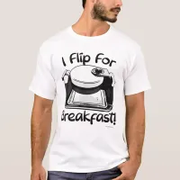 I Flip For Breakfast Waffle Slogan  T-Shirt