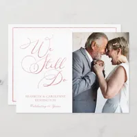 Rose Gold Foil Wedding Anniversary Vow Renewal Invitation