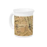 Pieces of Vintage Music ID389 Beverage Pitcher