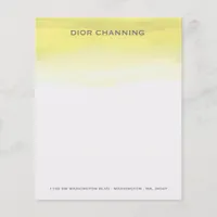 Personalized Stationery Watercolor Wash