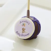 Sweet Little One on the Way Lavender Baby Shower Cake Pops