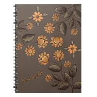 Golden Flowers Notebook