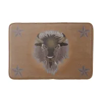 Rustic Western Plains Bison Bath Mat