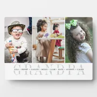 Custom Grandpa Grandchildren Photo Collage Plaque