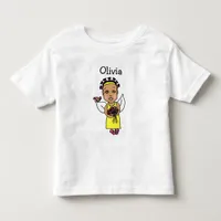 Cute African-American Fairy Whimsical Folk Art Toddler T-shirt