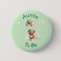 Sweet Little One on the Way Green Baby Shower Button