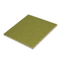 Thin Black and Yellow Diagonal Stripes Tile