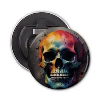 Skull colored head bottle opener