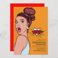 Vibrant Retro Pop Art Birthday Bash Invitation