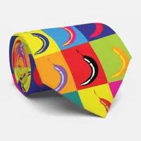 Bright Chilli Pepper Pattern Restaurant Manager Neck Tie