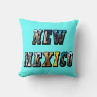 New Mexico, USA Text Throw Pillow