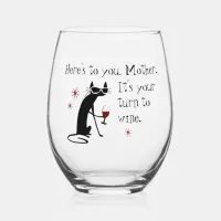 It's Mom's Turn for a Wine Pun Stemless Wine Glass