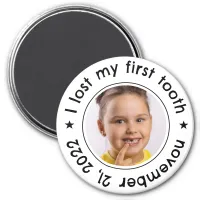 "I lost my first tooth" Kid's Milestone Modern Magnet