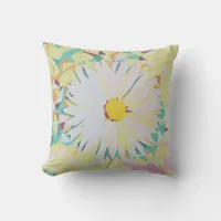 Daisy Illustration Throw Pillow