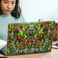 Psychedelic Tribal Abstract Colorful Composition HP Laptop Skin