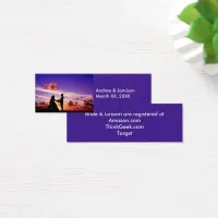 Bride and Groom in Sunset Registry Cards