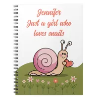 Snail lover snails trails molusk fan notebook