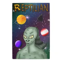 Reptilian Alien with Outer Space  Metal Print