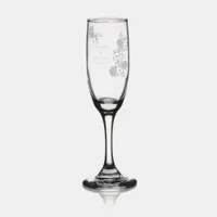 Finely flourished wedding champagne flute