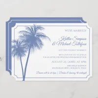 Destination Palm Tree Invitation | Cornflower Blue